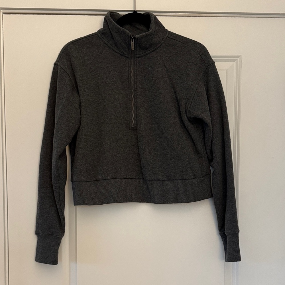 Zella Charcoal Gray Fleece Pullover